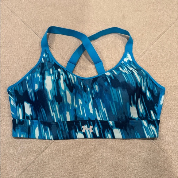 Under Armour Blue Patterned WorkOut Outfit and White Sweatshirt - Picture 2 of 16